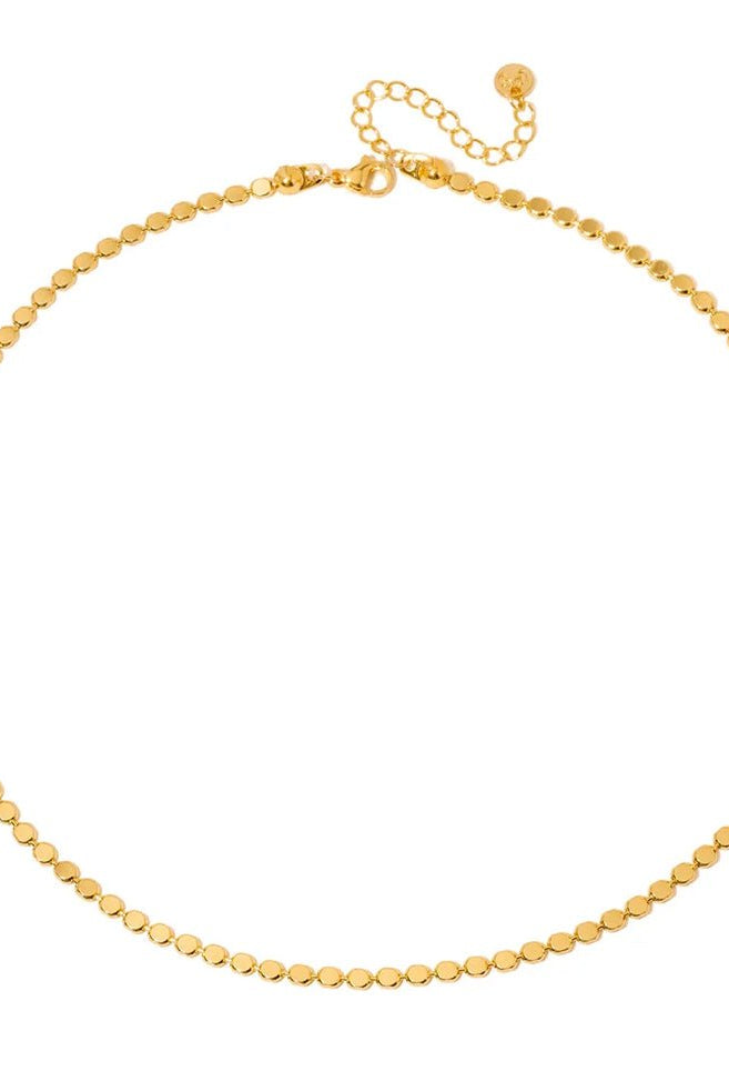 Pretty Simple Dakota Disk Chain Necklace Gold - Fleur-De-Lis Boutique
