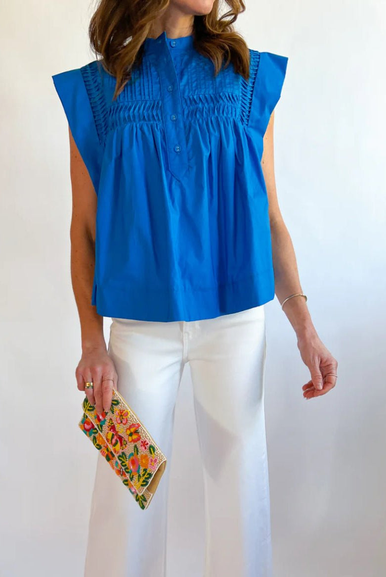 DOLCECABO Poplin Smock Top - Fleur - De - Lis Boutique