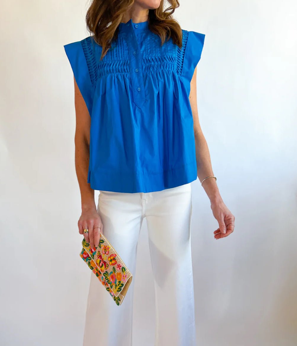 DOLCECABO Poplin Smock Top - Fleur - De - Lis Boutique