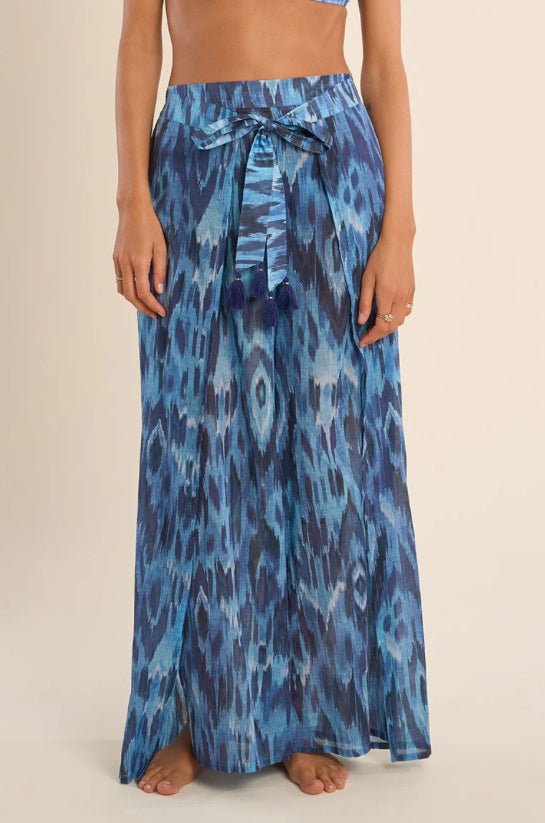 Molly Bracken Wide Coverup Pants with Tie Belt - Fleur - De - Lis Boutique