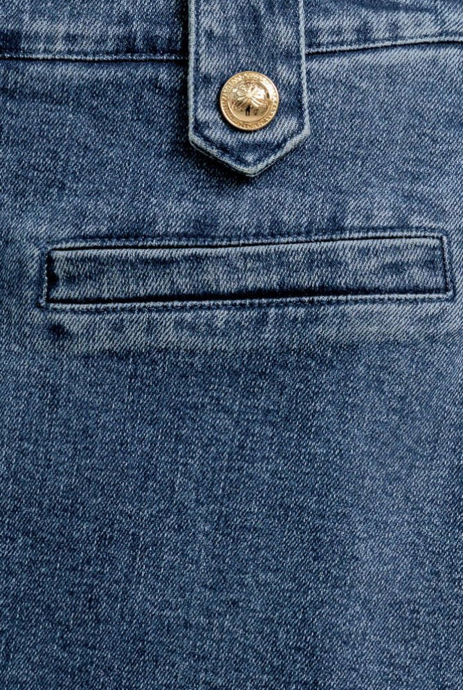 Hearts Eye Denim Skort Medium Indigo - Fleur - De - Lis Boutique