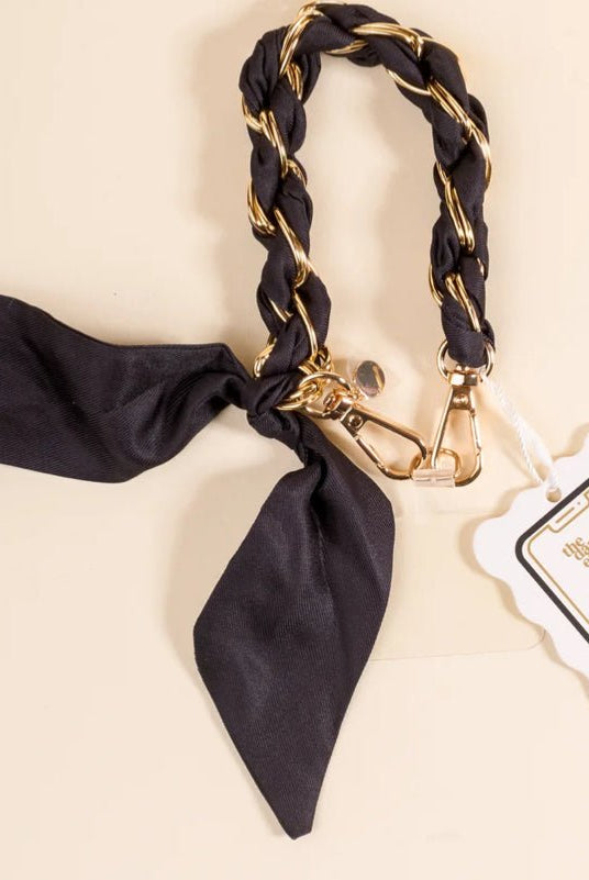 Call Me Later Phone Scarf Black - Fleur-De-Lis Boutique