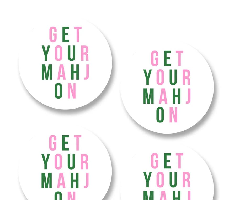 Get Your Mahjong On Coasters - Fleur-De-Lis Boutique
