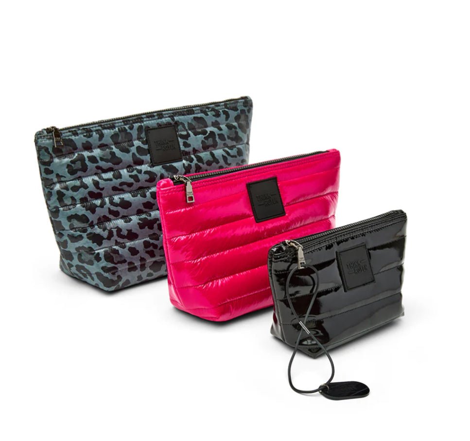 Travel Trio Smokey Leopard, Fuchsia, and Black - Fleur - De - Lis Boutique