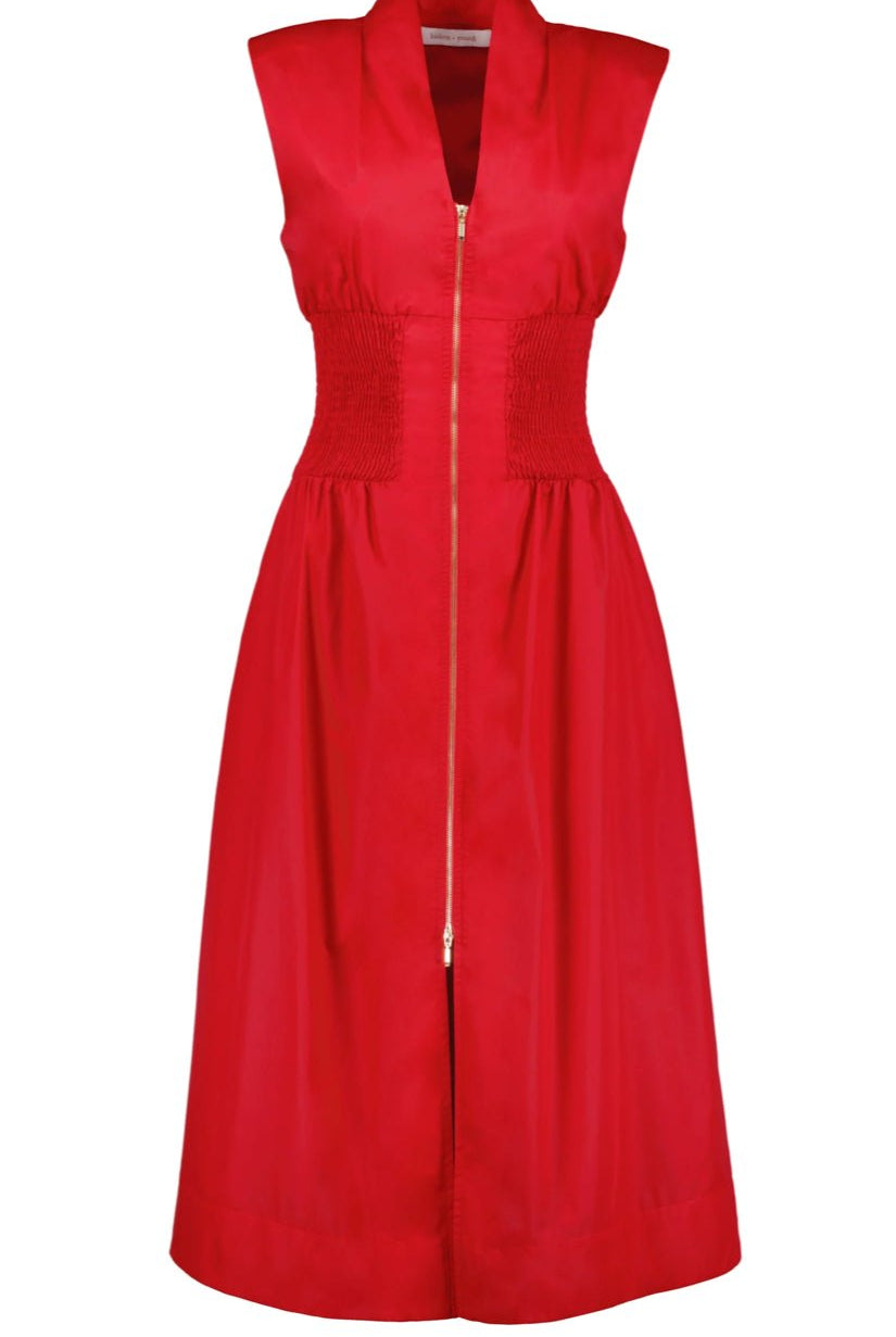 Bishop & Young Skye Zip Front Dress Cherry - Fleur - De - Lis Boutique