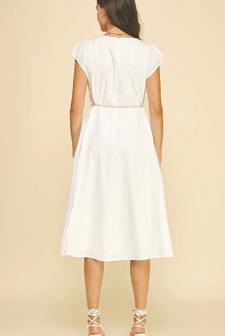 Pinch Rope Detail Dress - Fleur - De - Lis Boutique