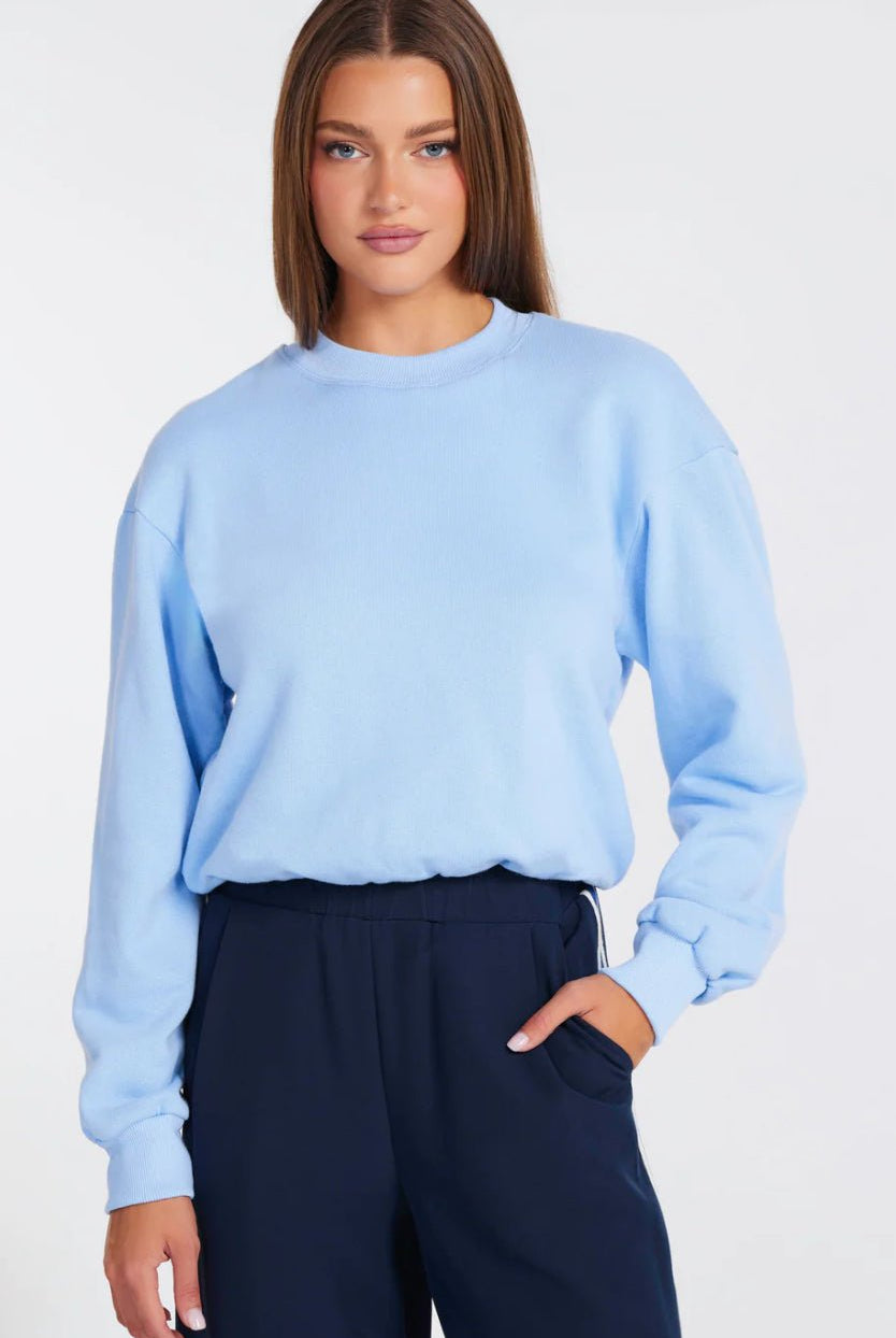 Bishop + Young Cozy Bubble Hem Sweatshirt Sea - Fleur - De - Lis Boutique