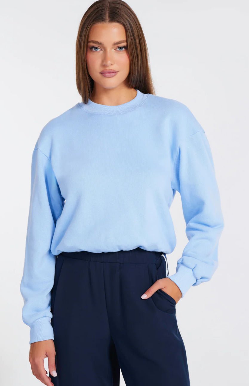 Bishop + Young Cozy Bubble Hem Sweatshirt Sea - Fleur - De - Lis Boutique