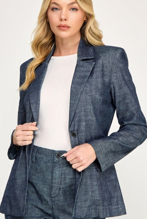 Level 99 Lennox Blazer Stargazer New Ozone - Fleur-De-Lis Boutique