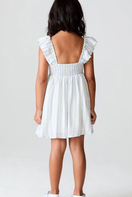 Saltwater Luxe Crocket Mini Dress Cloudstone Blue - Fleur - De - Lis Boutique