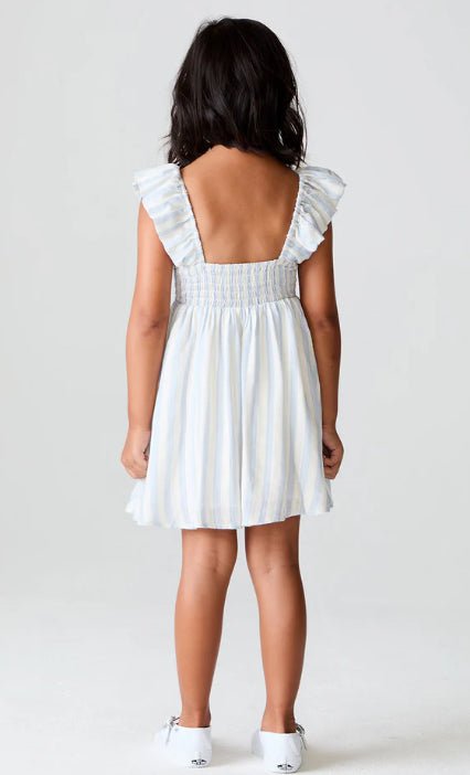Saltwater Luxe Crocket Mini Dress Cloudstone Blue - Fleur - De - Lis Boutique
