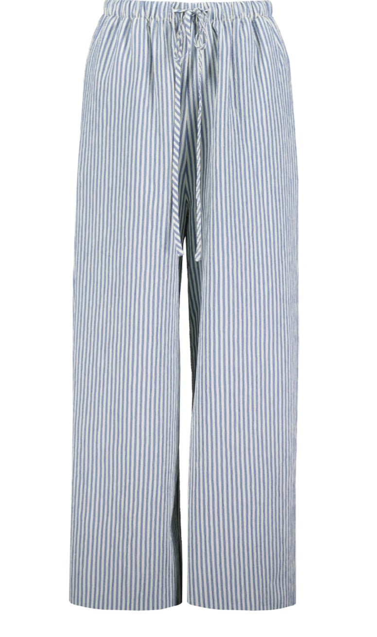 Bishop + Young Serefina Stripe Pant Blue Stripe - Fleur - De - Lis Boutique