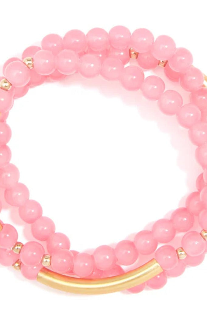 Zenzii In Glam Wrap Bracelet Pink - Fleur - De - Lis Boutique