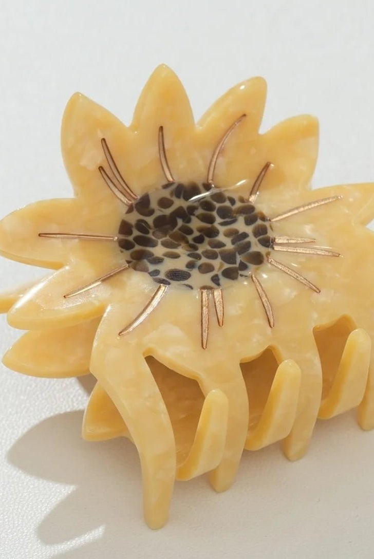 adorro Sunflower Claw Clip - Fleur-De-Lis Boutique