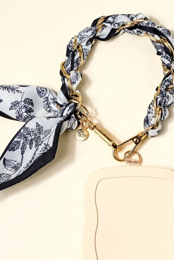 Call Me Later Phone Scarf Monochrome Muse - Fleur-De-Lis Boutique