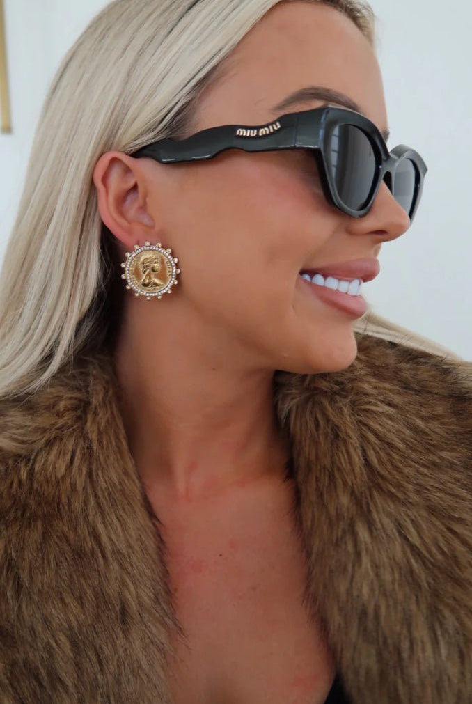 Chansutt Pearls Love Each Other More Coin Earrings - Fleur - De - Lis Boutique