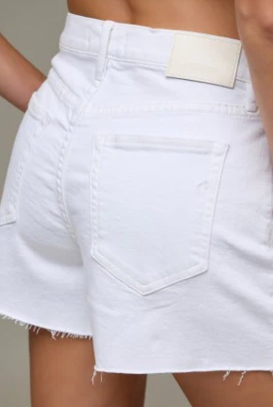 Hidden Ava High Rise A - line Short White - Fleur - De - Lis Boutique