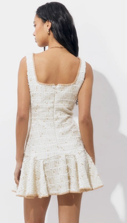 Adelyn Rae Salina Tweed Embroidered Mini - Fleur - De - Lis Boutique