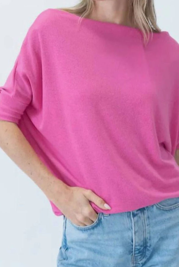 Six Fifty Short Sleeve Anywhere Top Carnation Pink - Fleur - De - Lis Boutique