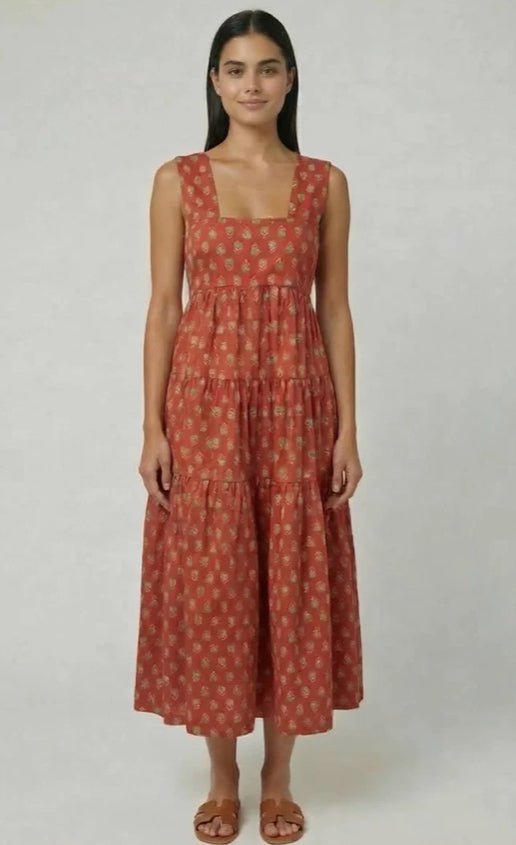 Embers Medallion Midi Dress - Fleur-De-Lis Boutique