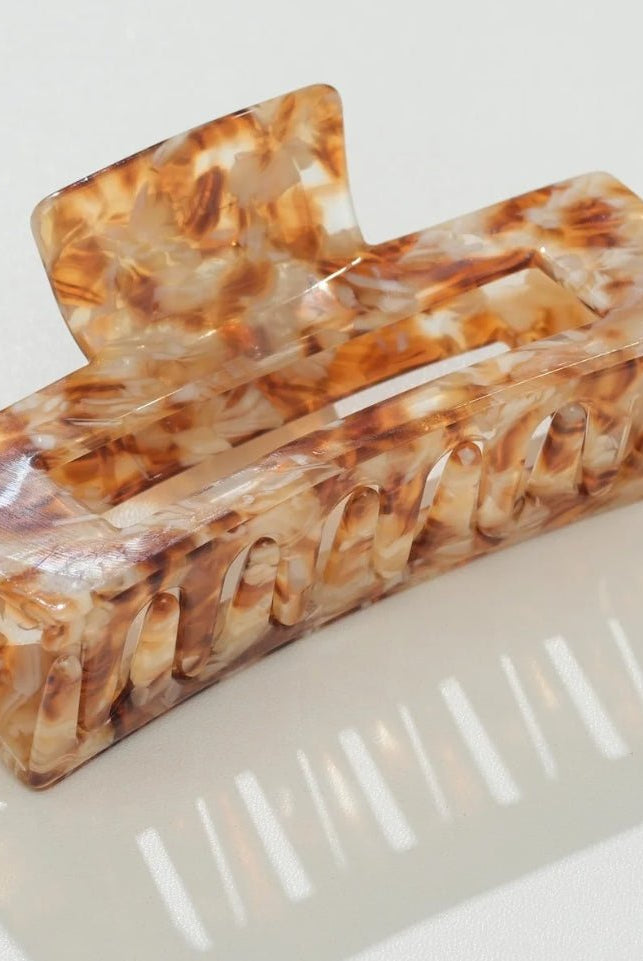 adorro Luna Large Rectangle Claw Clip Autumn Leaves - Fleur-De-Lis Boutique