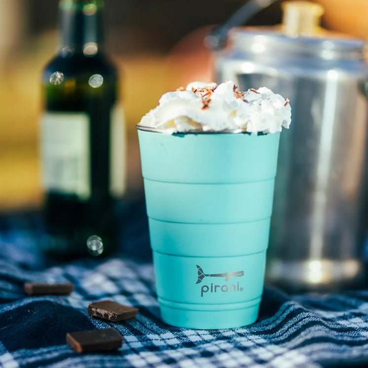 Pirani Insulated Stackable Tumbler 16 oz Paradise Blue - Fleur - De - Lis Boutique