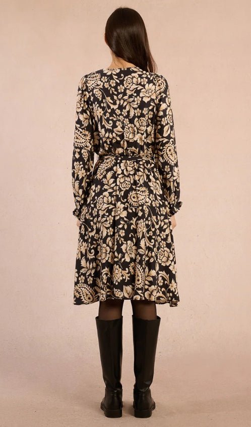 Black Tania Print Dress - Fleur - De - Lis Boutique