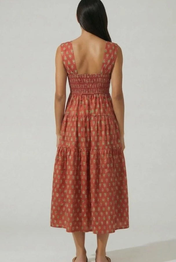 Embers Medallion Midi Dress - Fleur-De-Lis Boutique