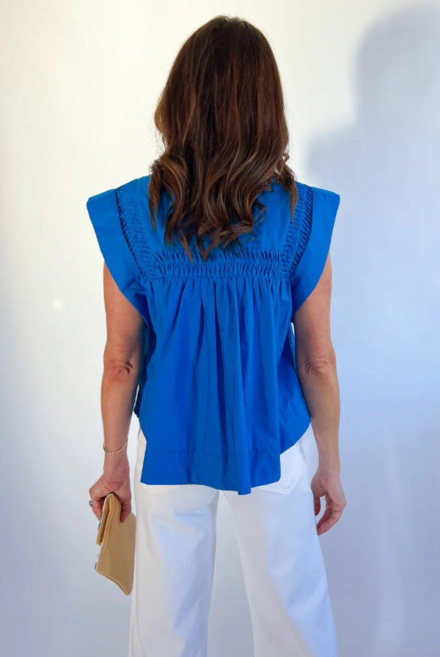 DOLCECABO Poplin Smock Top - Fleur - De - Lis Boutique