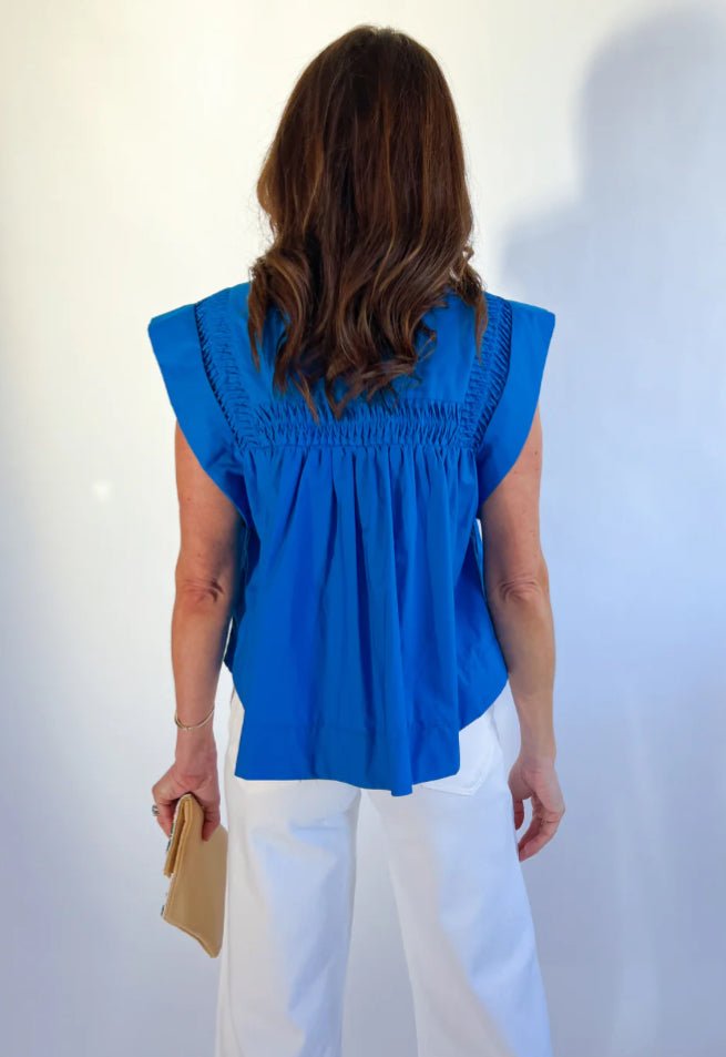 DOLCECABO Poplin Smock Top - Fleur - De - Lis Boutique