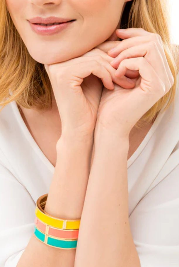 Zenzii Color Bangle White - Fleur - De - Lis Boutique