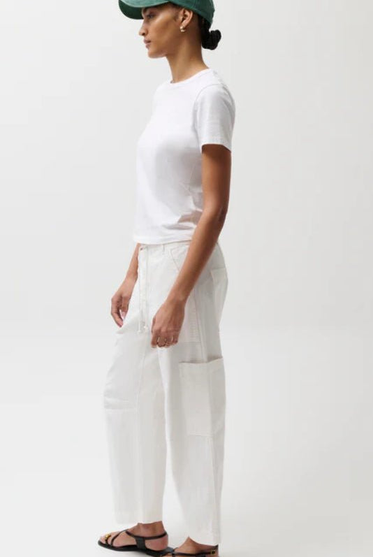 Pistola Sabrina Utility White Pants - Fleur - De - Lis Boutique