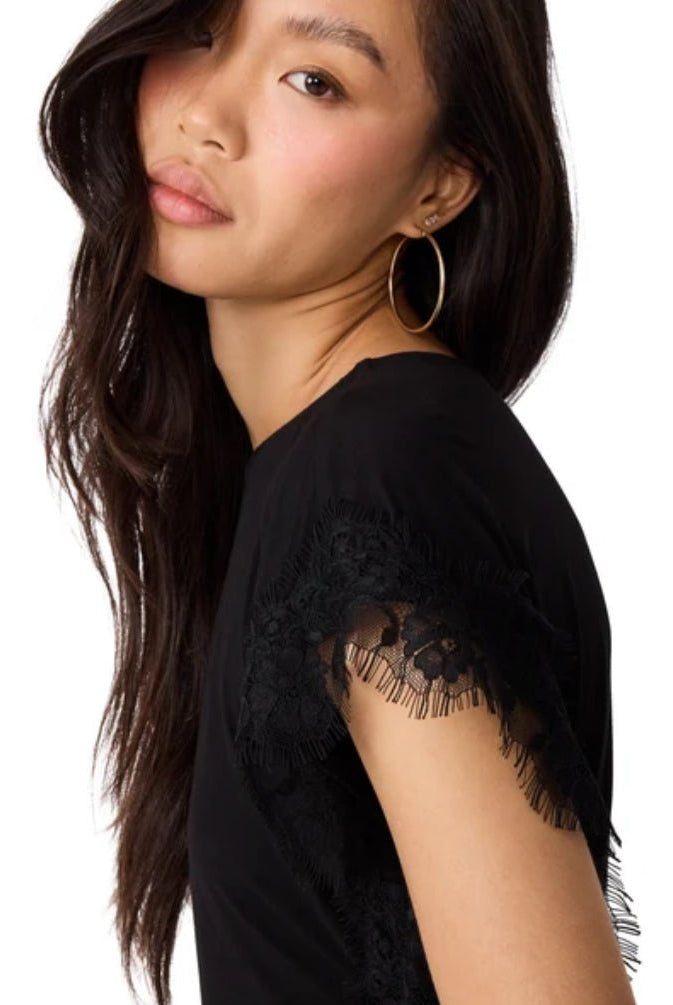 Steve Madden Paloma Knit Top Black - Fleur-De-Lis Boutique