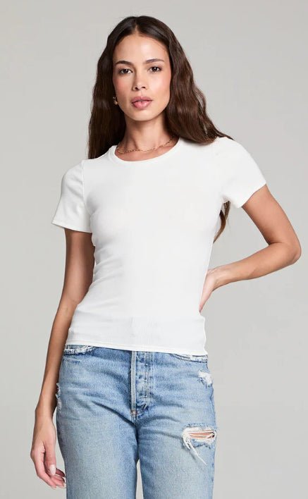 Saltwater Luxe Crew Neck Slim Tee Salt - Fleur - De - Lis Boutique