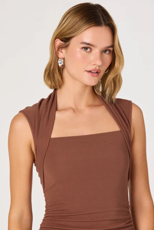 ASTR Zantanna Dress Rust Brown - Fleur-De-Lis Boutique