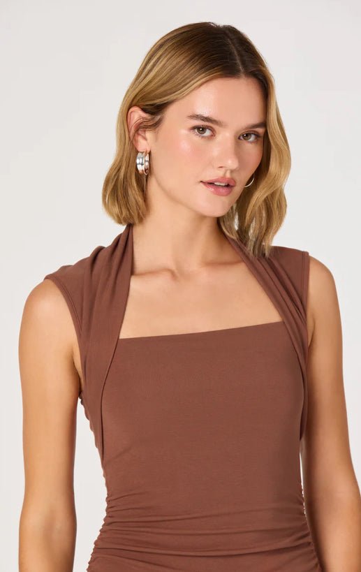 ASTR Zantanna Dress Rust Brown - Fleur-De-Lis Boutique