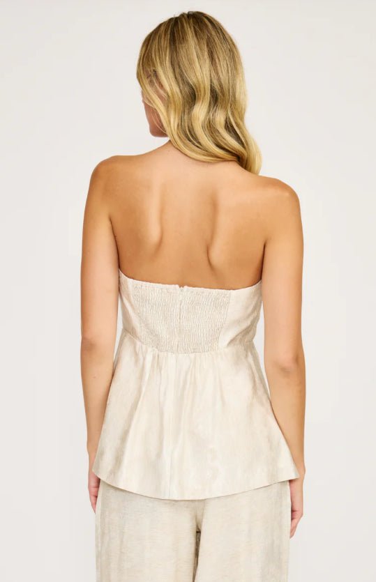 Lucy Paris Barbara Strapless Top - Fleur - De - Lis Boutique