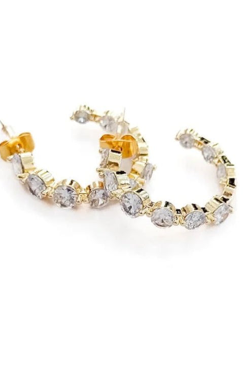 Pretty Simple Darling Delight Hoop Earrings Waterproof - Fleur-De-Lis Boutique