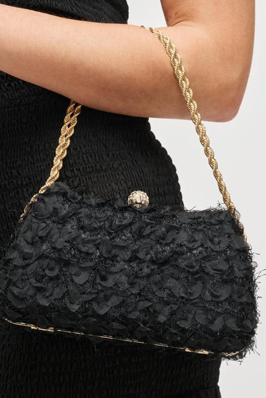 Maxi Evening Bag Black - Fleur-De-Lis Boutique