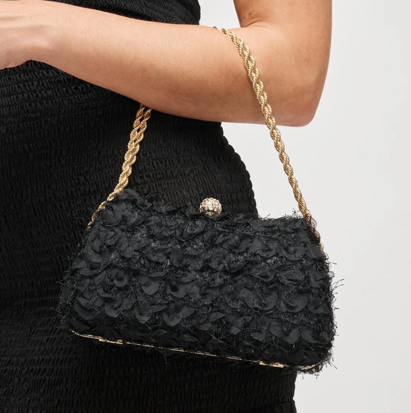 Maxi Evening Bag Black - Fleur-De-Lis Boutique