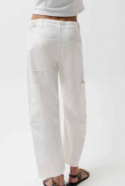 Pistola Sabrina Utility White Pants - Fleur - De - Lis Boutique