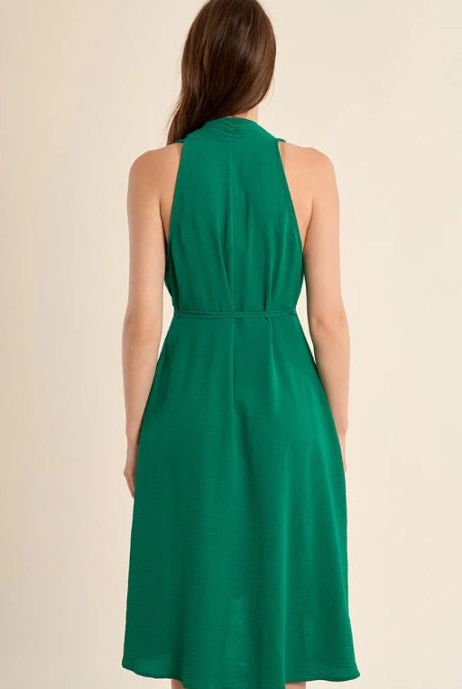 Molly Bracken Sleeveless Asymmetrical Dress Green - Fleur - De - Lis Boutique