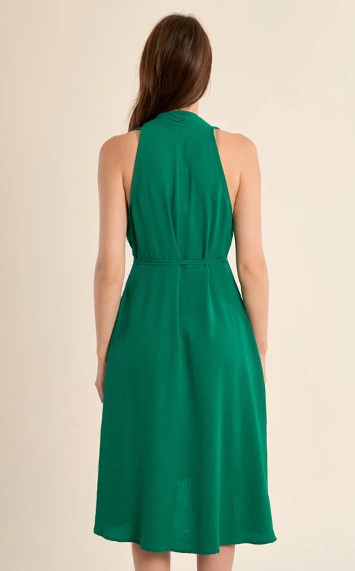 Molly Bracken Sleeveless Asymmetrical Dress Green - Fleur - De - Lis Boutique