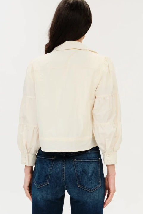 Six Fifty Madeline Cinched Waist Jacket White - Fleur-De-Lis Boutique