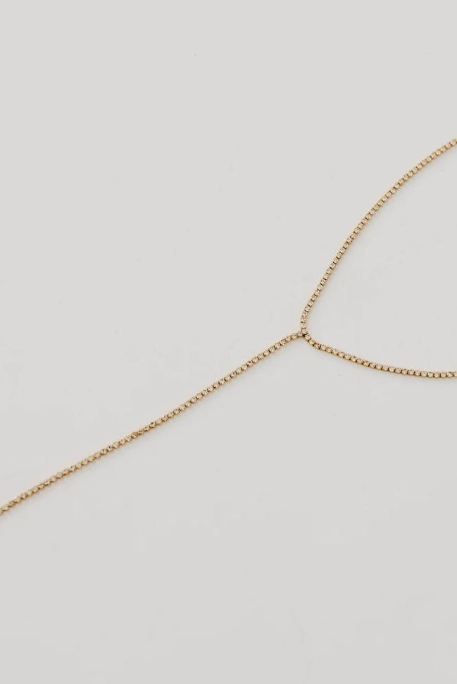 Pretty Simple Tennis Lariat Waterproof Gold - Fleur-De-Lis Boutique