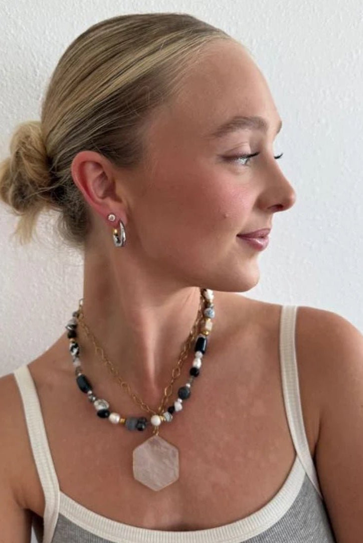 BELJOY Stevie Neutral Beaded Necklace - Fleur-De-Lis Boutique