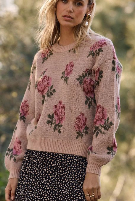 Saltwater Luxe Long Sleeve Sweater Sand - Fleur-De-Lis Boutique