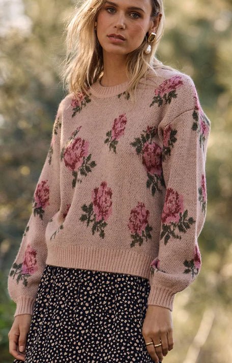 Saltwater Luxe Long Sleeve Sweater Sand - Fleur-De-Lis Boutique
