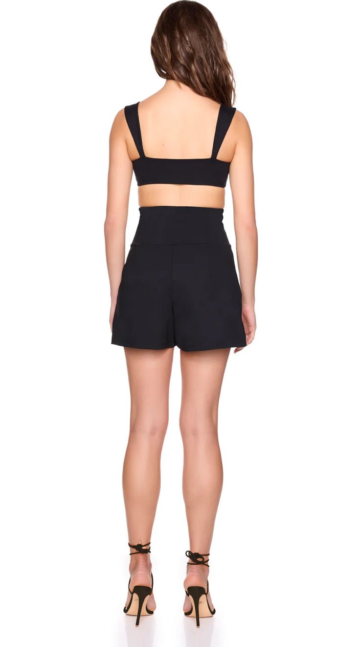 Susana Monaco High Waisted Corset Short Black - Fleur - De - Lis Boutique