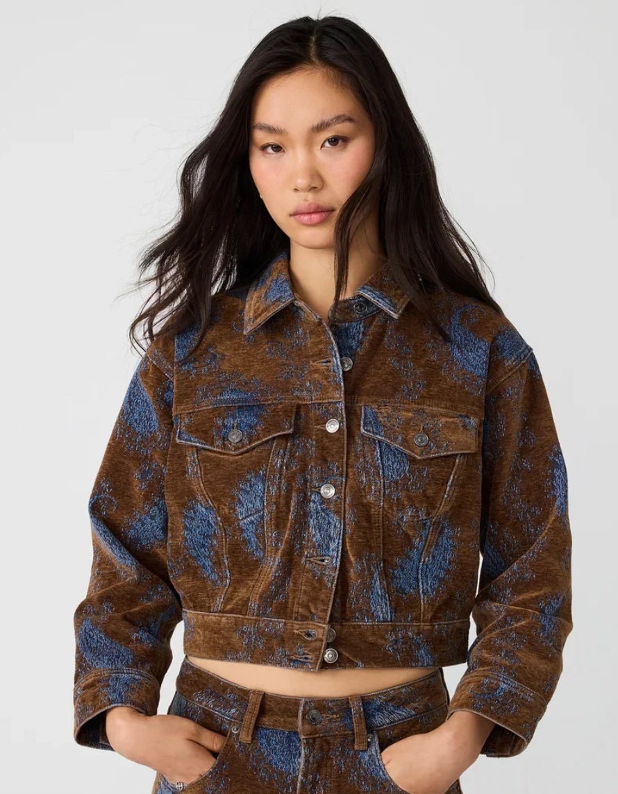 Steve Madden Dove Jacket Teal Paisley - Fleur-De-Lis Boutique